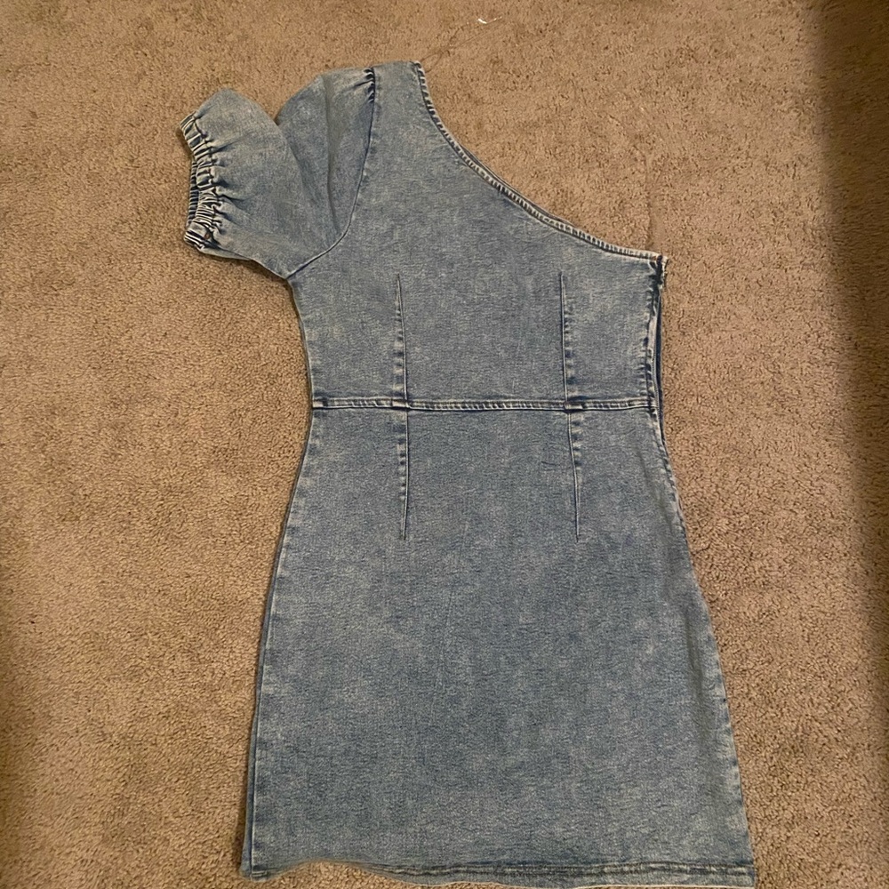 Entro Light Blue Denim Fabric-Size S - Picture 3 of 4